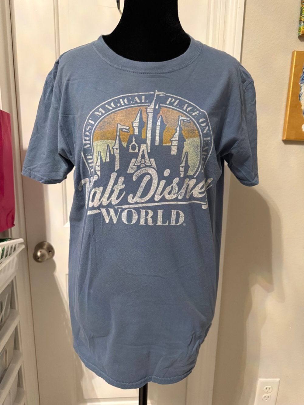 Disney Dusty Blue Short Sleeve Walt Disney World Tee